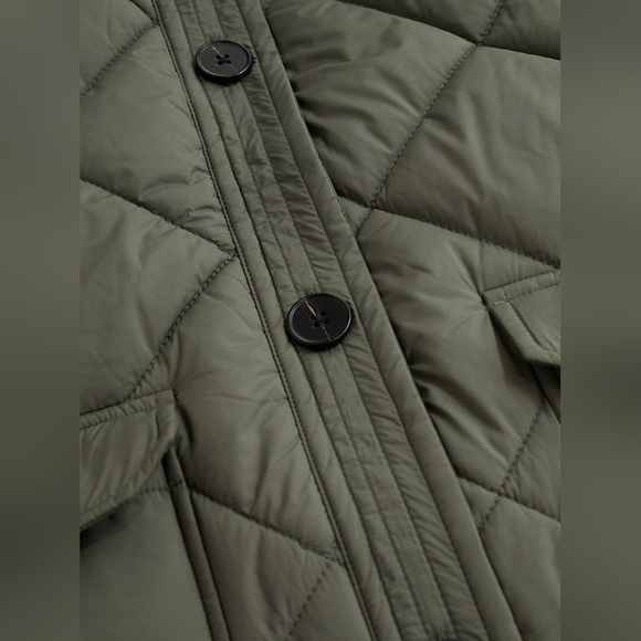 Mango Button-Front Long Quilted Vest size S - Picture 7 of 9